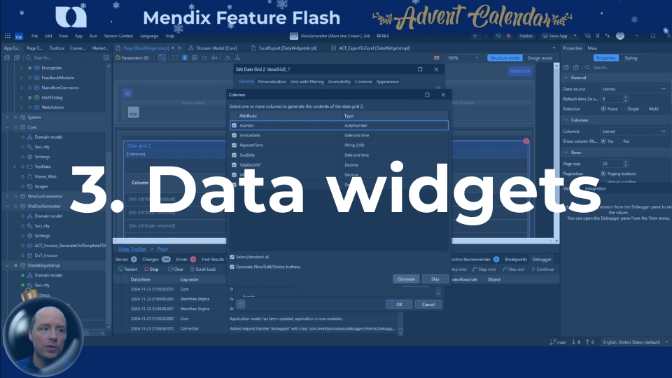 Data widgets